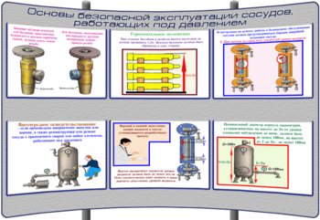 (К-ОТ-15) Основы безопасной эксплуатации сосудов, работающих под давлением - Тематические модульные стенды - Охрана труда и промышленная безопасность - Магазин кабинетов по охране труда "Охрана труда и Техника Безопасности"